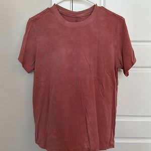 Distressed Pink Lululemon T Shirt